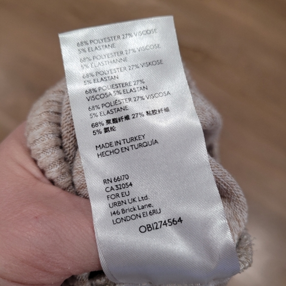Anthropologie Maeve‎ Mock Neck Sleeve Sweater Ribbed Cuff Casual Knit Pullover - Picture 5 of 6